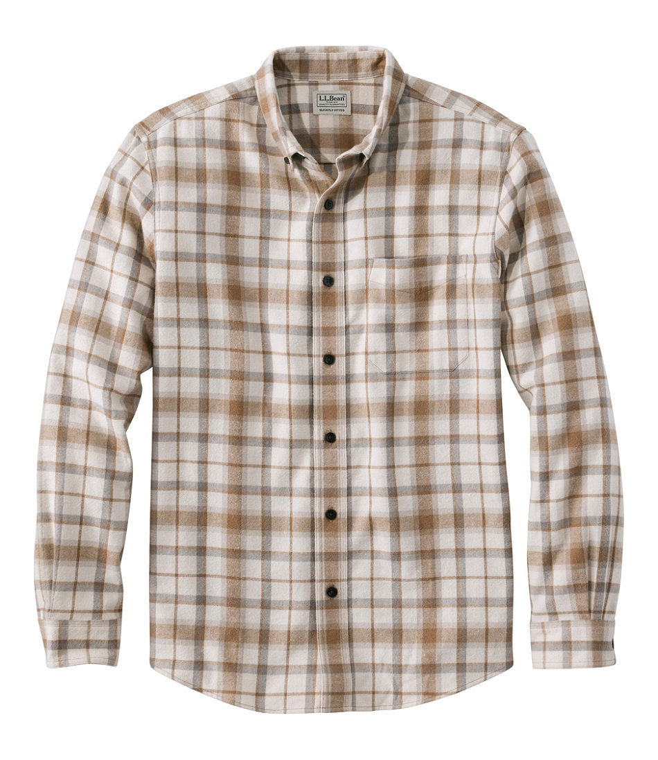 Men's Scotch Plaid Flannel Shirt, Slightly Fitted | L.L.Bean outlet