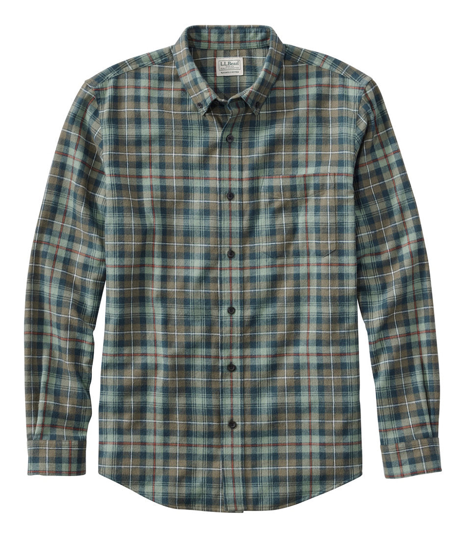 Men's Scotch Plaid Flannel Shirt, Slightly Fitted | L.L.Bean outlet