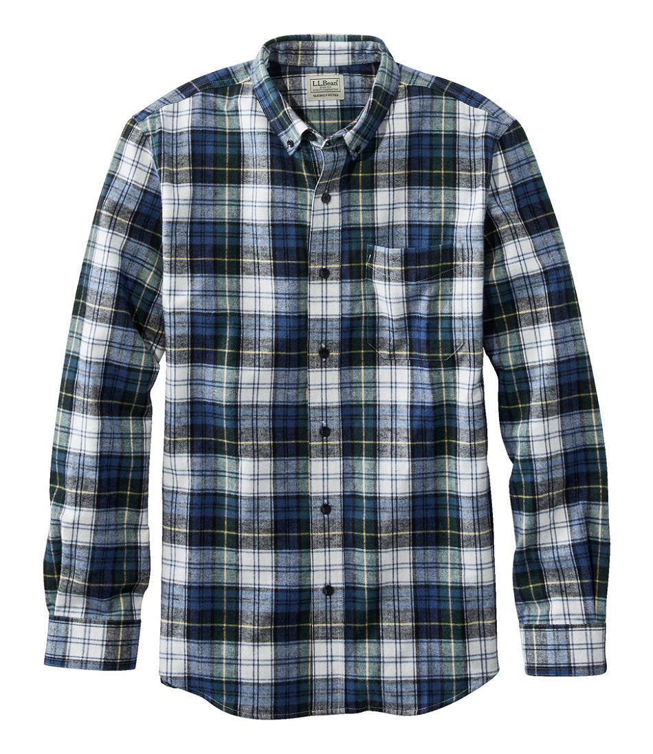 Men's Scotch Plaid Flannel Shirt, Slightly Fitted | L.L.Bean outlet