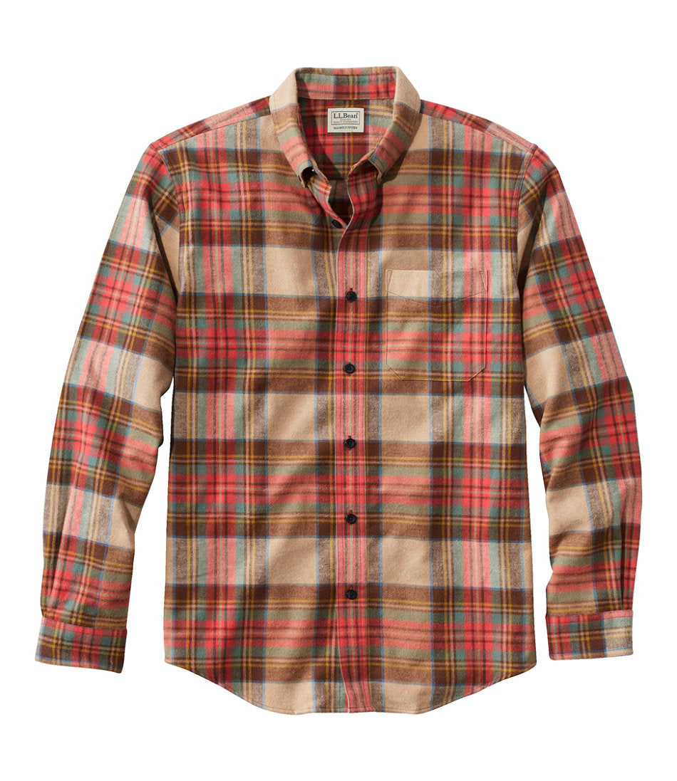 Men's Scotch Plaid Flannel Shirt, Slightly Fitted | L.L.Bean outlet