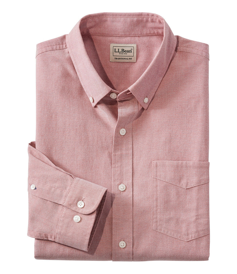 Men's Comfort Stretch® Oxford Shirt, Traditional Untucked Fit | L.L.Bean outlet