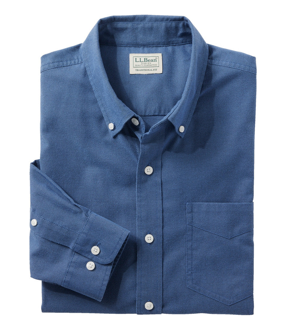Men's Comfort Stretch® Oxford Shirt, Traditional Untucked Fit | L.L.Bean outlet