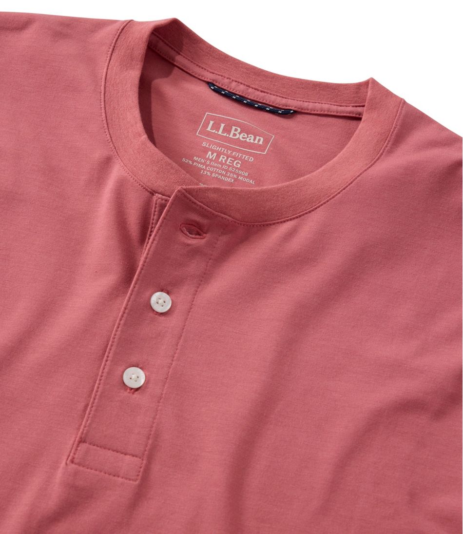 Men's Comfort Stretch Performance® Pima Tee, Long-Sleeve Henley | L.L.Bean online