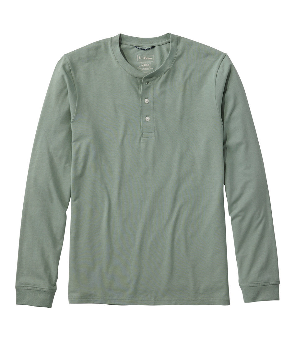 Men's Comfort Stretch Performance® Pima Tee, Long-Sleeve Henley | L.L.Bean online