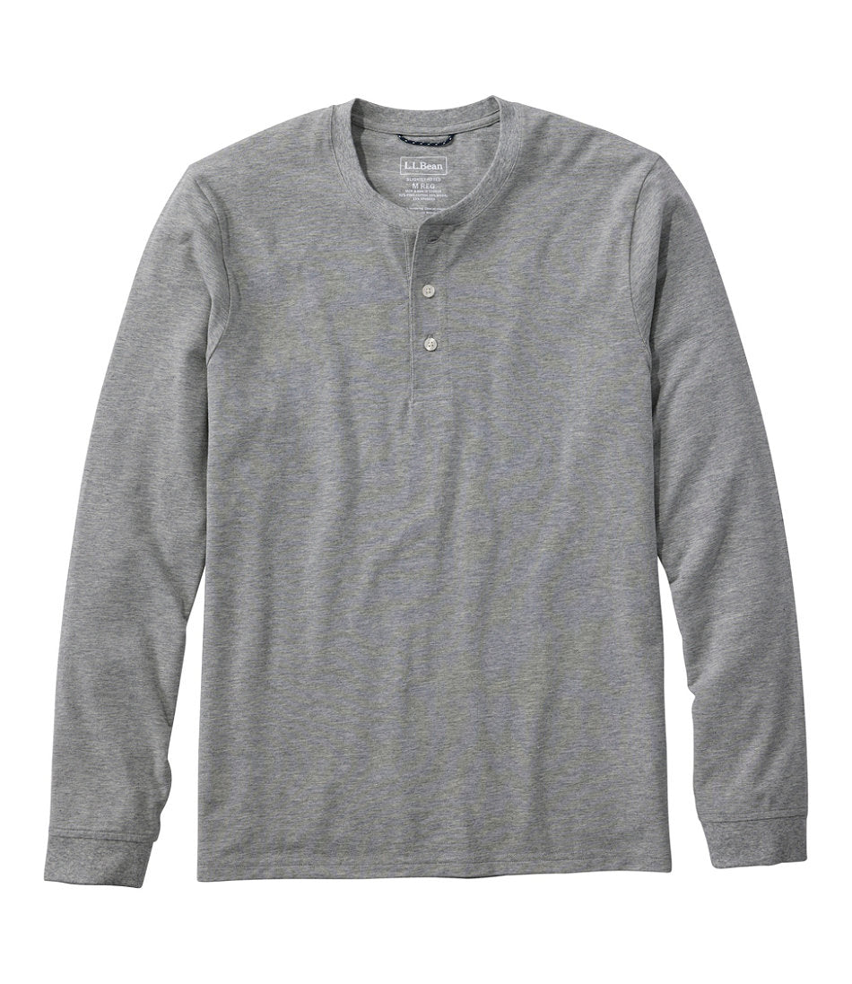 Men's Comfort Stretch Performance® Pima Tee, Long-Sleeve Henley | L.L.Bean online