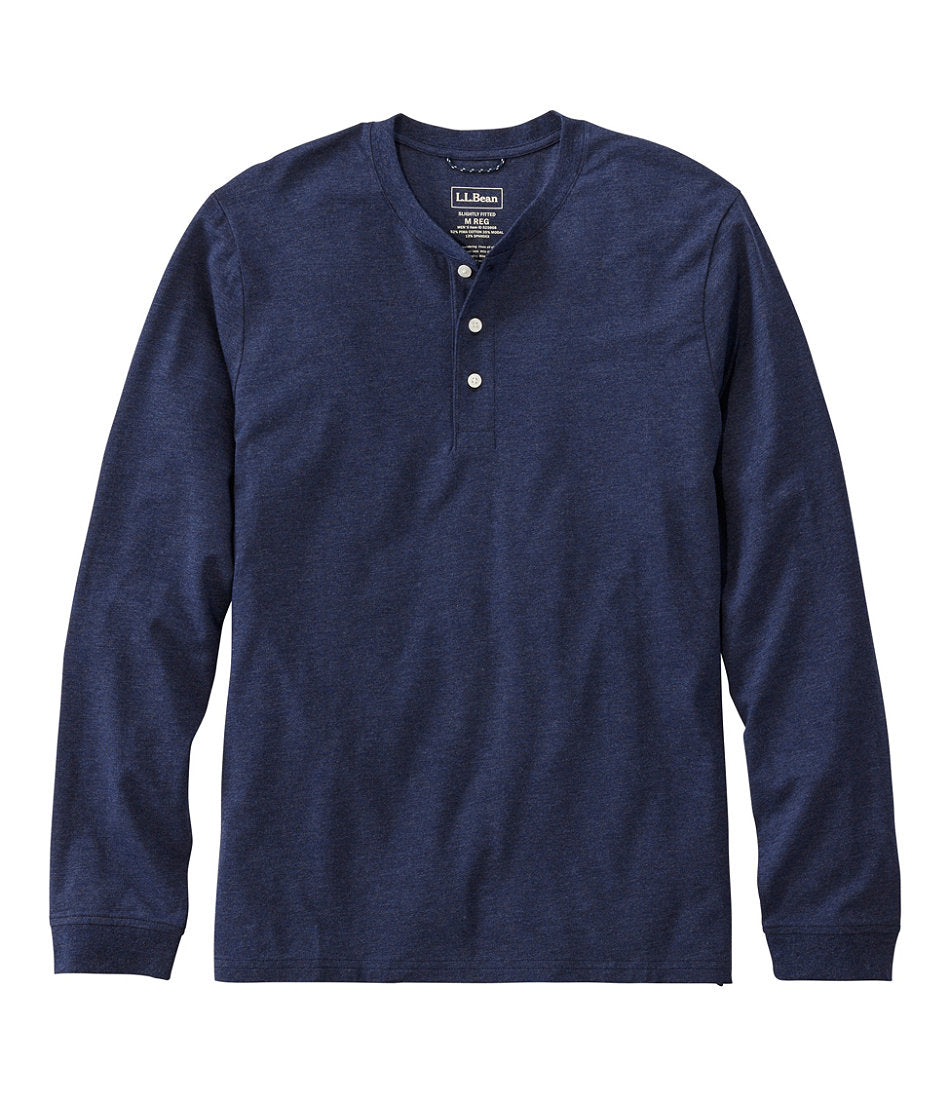Men's Comfort Stretch Performance® Pima Tee, Long-Sleeve Henley | L.L.Bean online