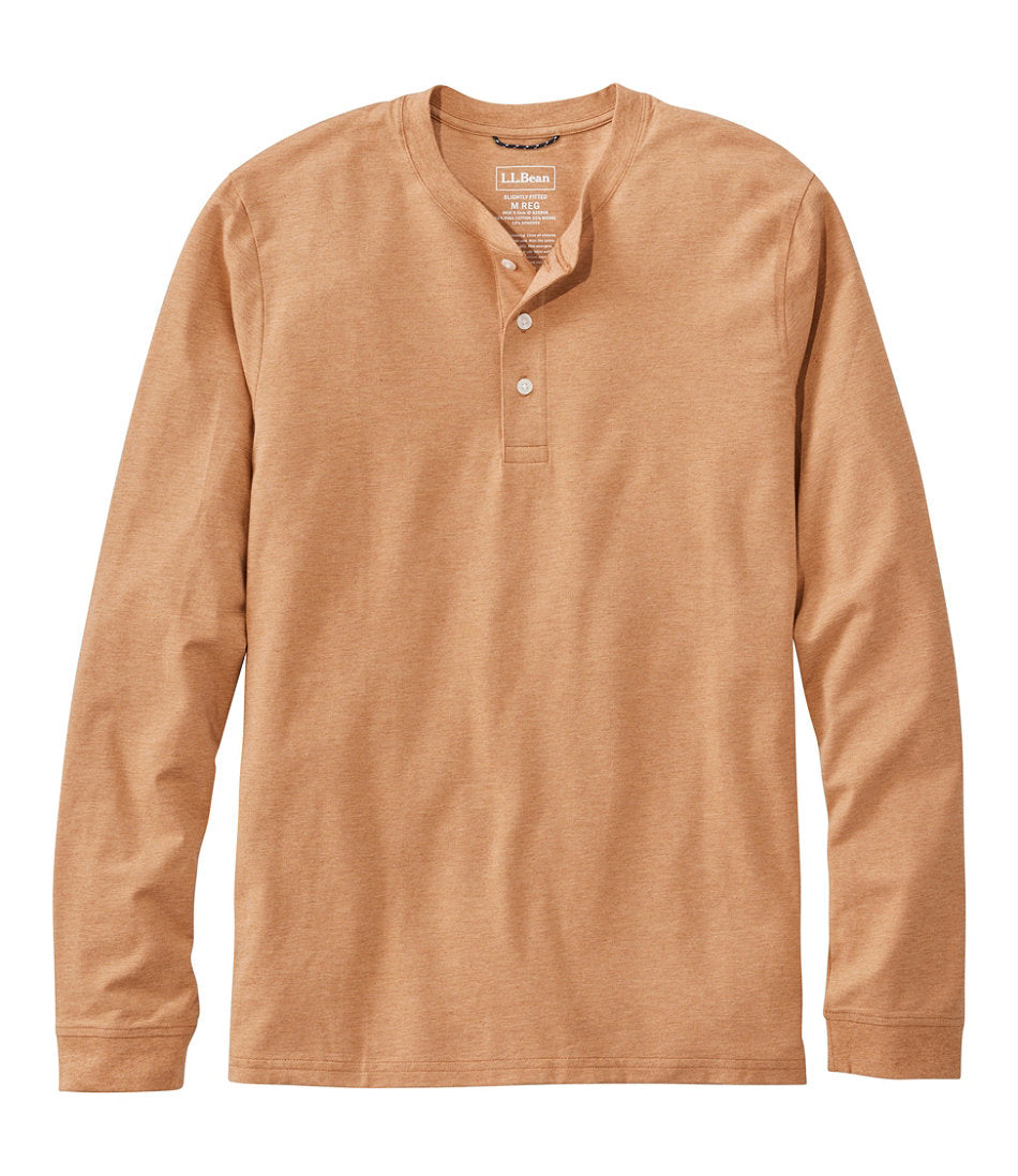 Men's Comfort Stretch Performance® Pima Tee, Long-Sleeve Henley | L.L.Bean online