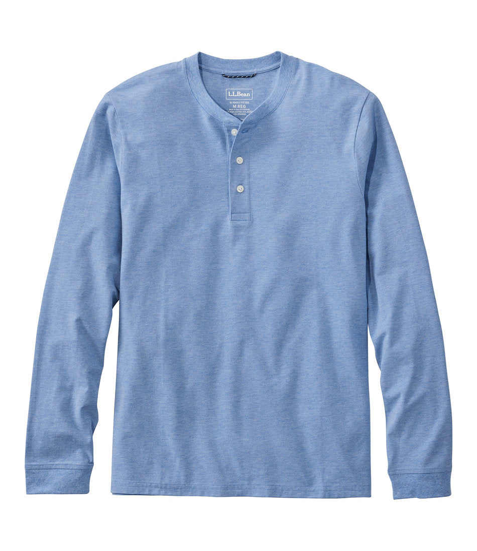 Men's Comfort Stretch Performance® Pima Tee, Long-Sleeve Henley | L.L.Bean online