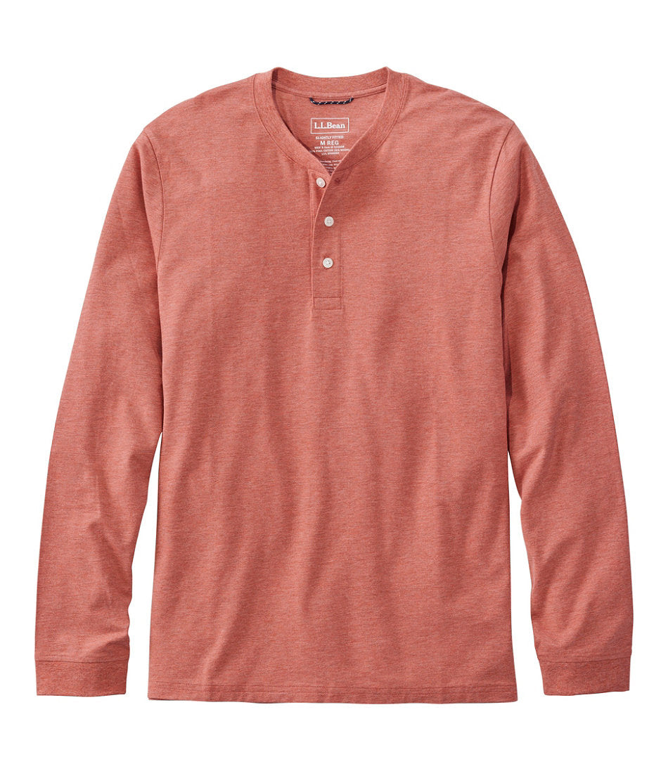 Men's Comfort Stretch Performance® Pima Tee, Long-Sleeve Henley | L.L.Bean online