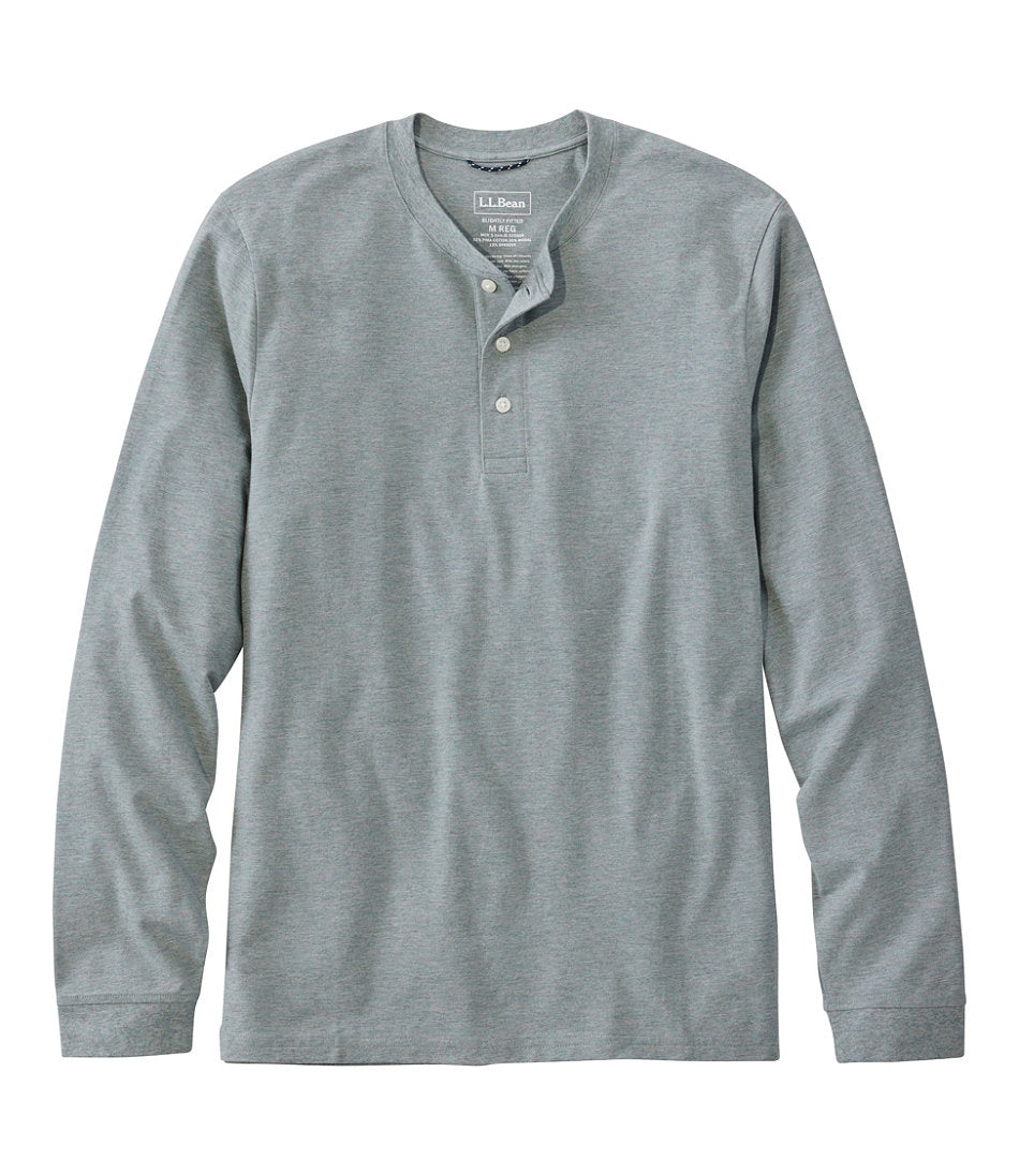 Men's Comfort Stretch Performance® Pima Tee, Long-Sleeve Henley | L.L.Bean online