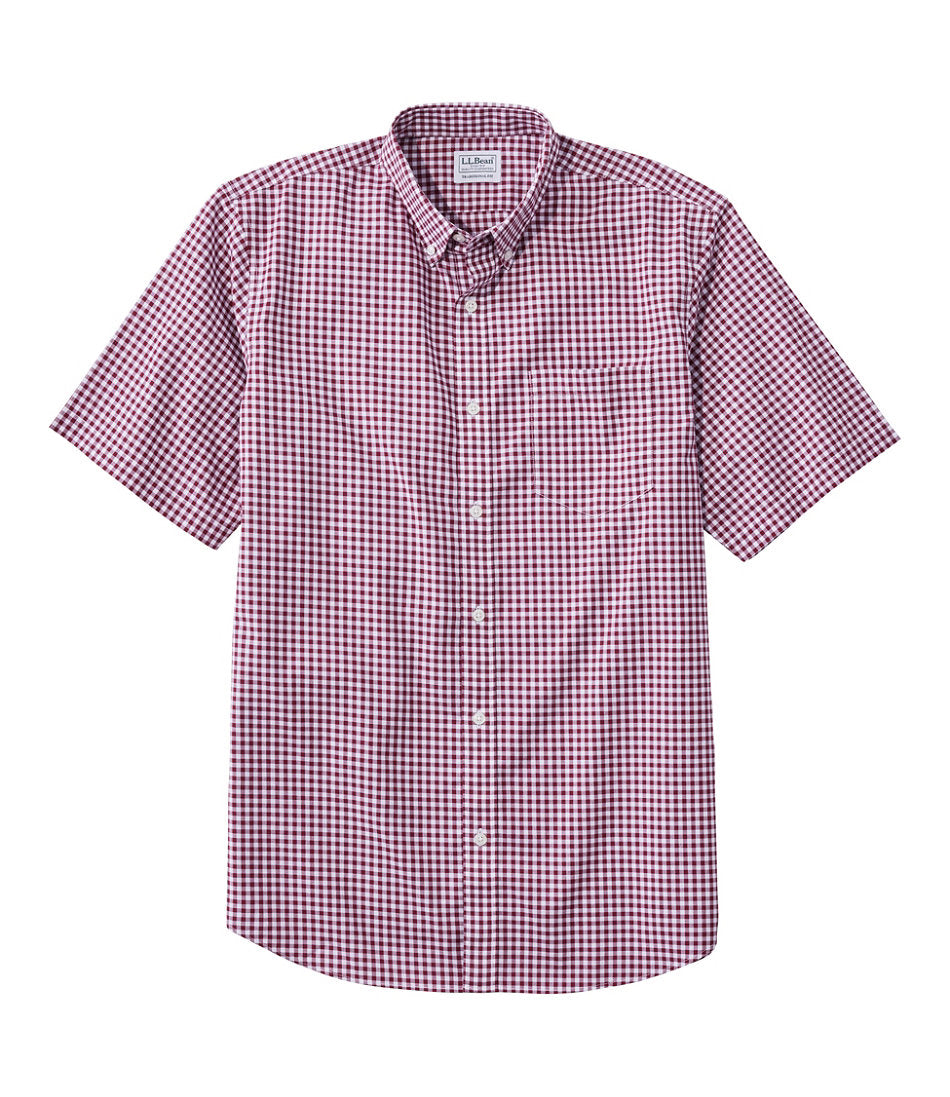 Men's Wrinkle-Free Kennebunk Sport Shirt, Traditional Fit Short-Sleeve Check | L.L.Bean discount