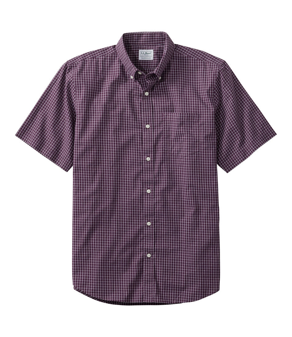 Men's Wrinkle-Free Kennebunk Sport Shirt, Traditional Fit Short-Sleeve Check | L.L.Bean discount