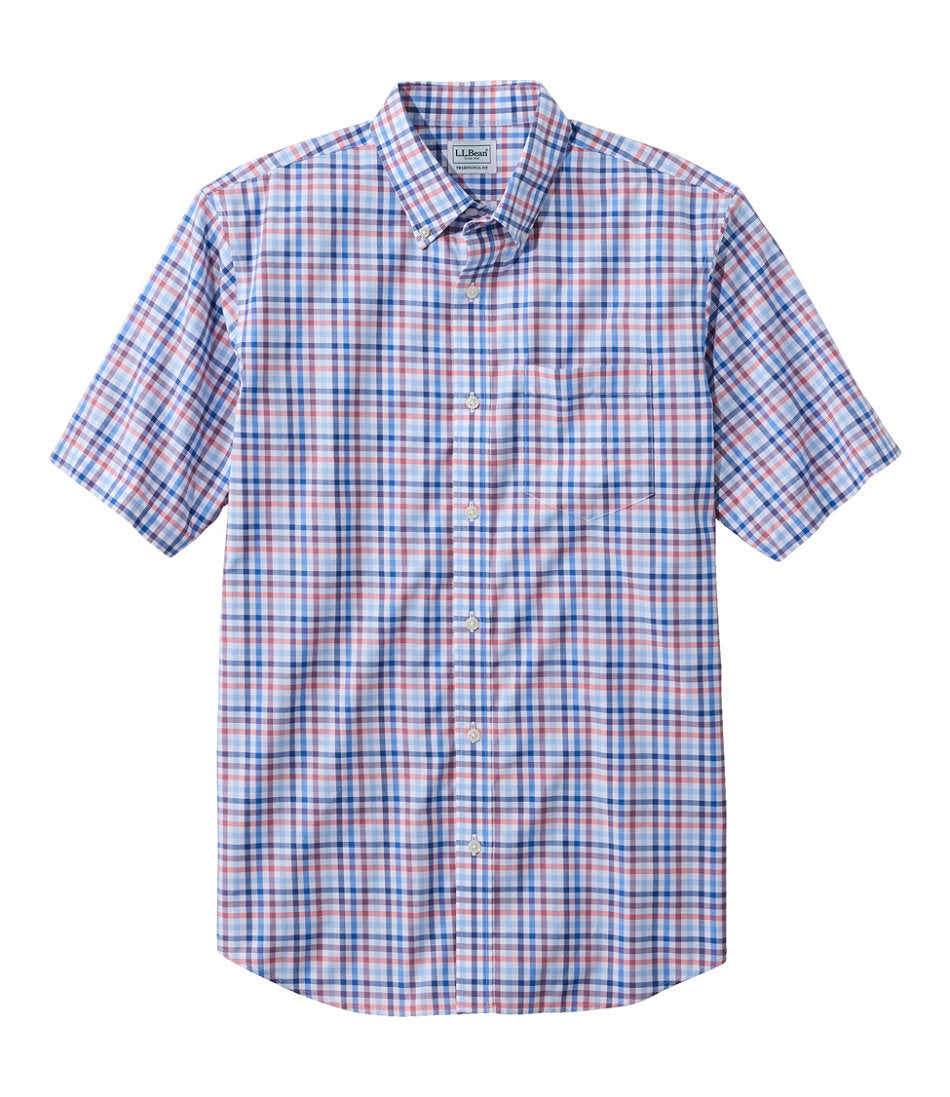 Men's Wrinkle-Free Kennebunk Sport Shirt, Traditional Fit Short-Sleeve Check | L.L.Bean discount