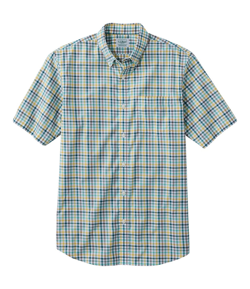 Men's Wrinkle-Free Kennebunk Sport Shirt, Traditional Fit Short-Sleeve Check | L.L.Bean discount