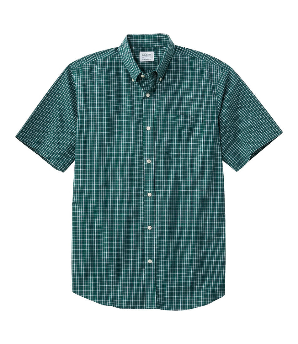 Men's Wrinkle-Free Kennebunk Sport Shirt, Traditional Fit Short-Sleeve Check | L.L.Bean discount