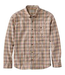 Men's Brushed Jaspé Twill Shirt, Plaid, Traditional Untucked Fit | L.L.Bean outlet