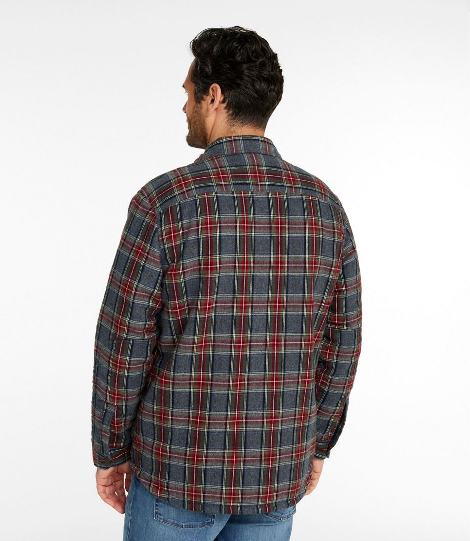 Men's Sherpa-Lined Scotch Plaid Shirt, Slightly Fitted | L.L.Bean sale