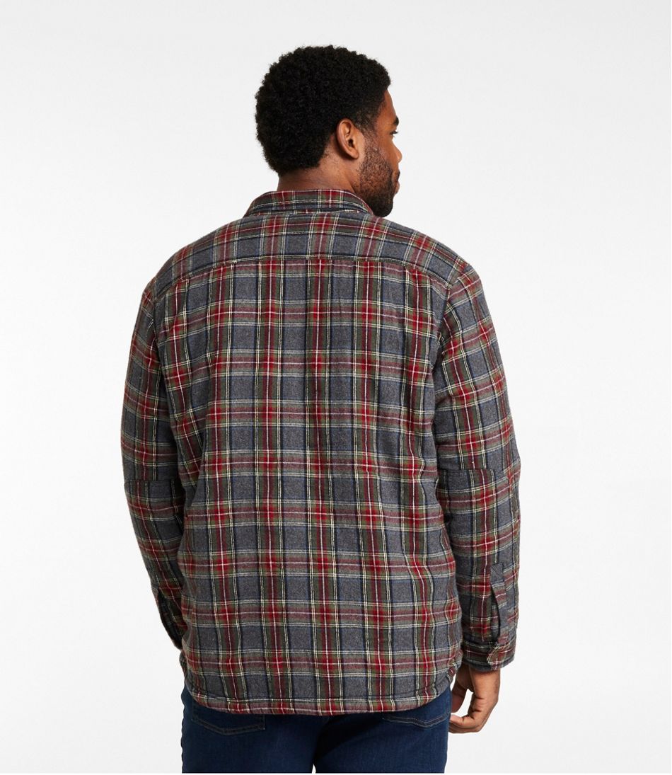 Men's Sherpa-Lined Scotch Plaid Shirt, Slightly Fitted | L.L.Bean sale