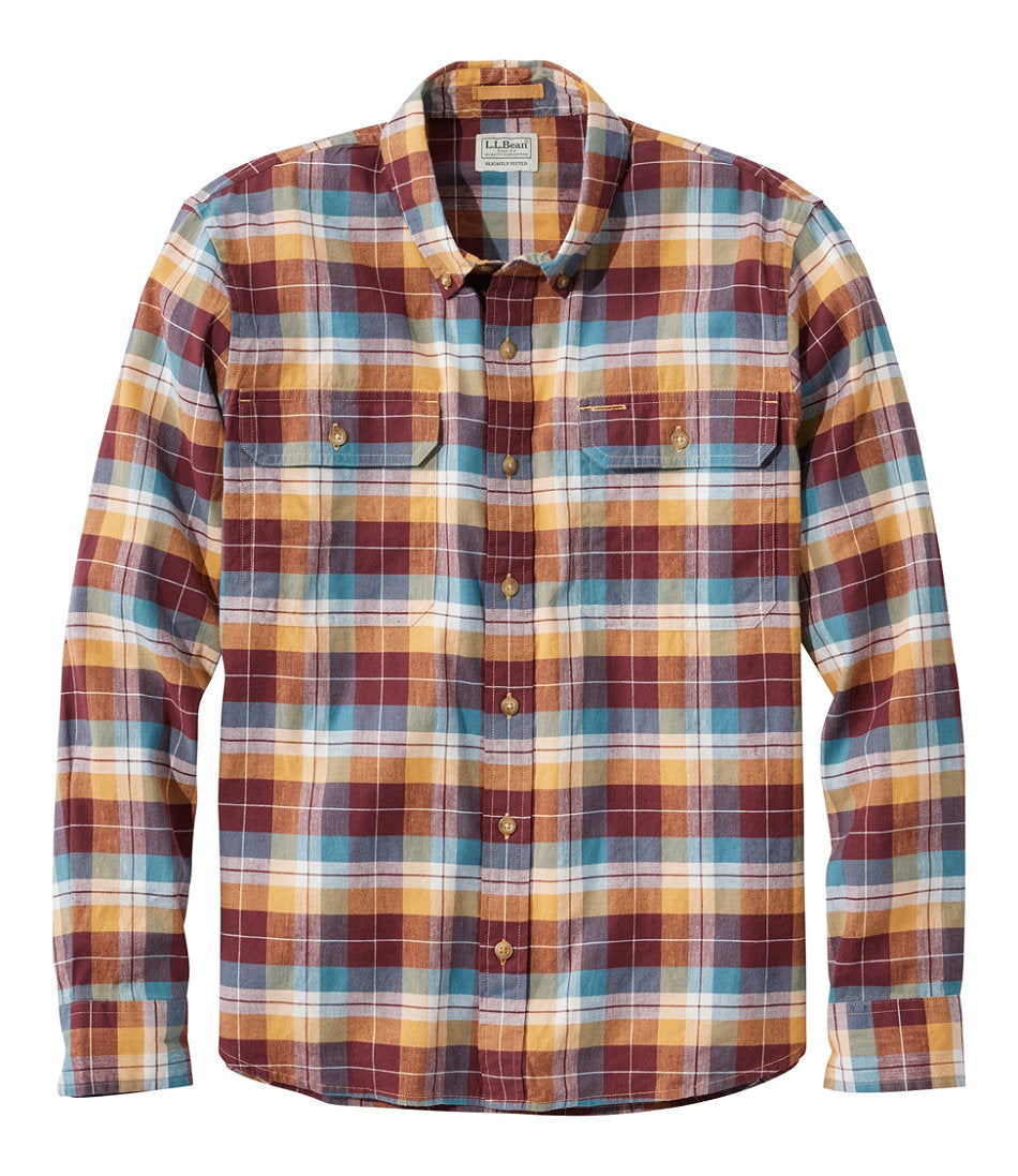 Men's Stonecoast Hemp Shirt, Long-Sleeve, Slightly Fitted Untucked Fit | L.L.Bean on sale