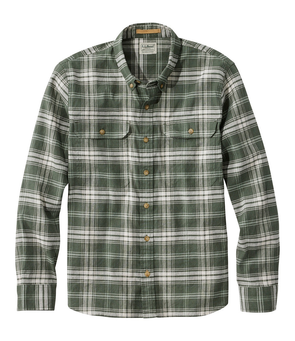 Men's Stonecoast Hemp Shirt, Long-Sleeve, Slightly Fitted Untucked Fit | L.L.Bean on sale
