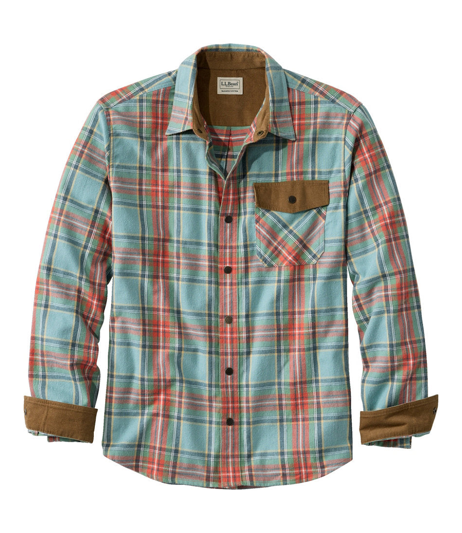 Men's Scotch Plaid Flannel Shirt, Snap-Front, Slightly Fitted Untucked Fit | L.L.Bean discount