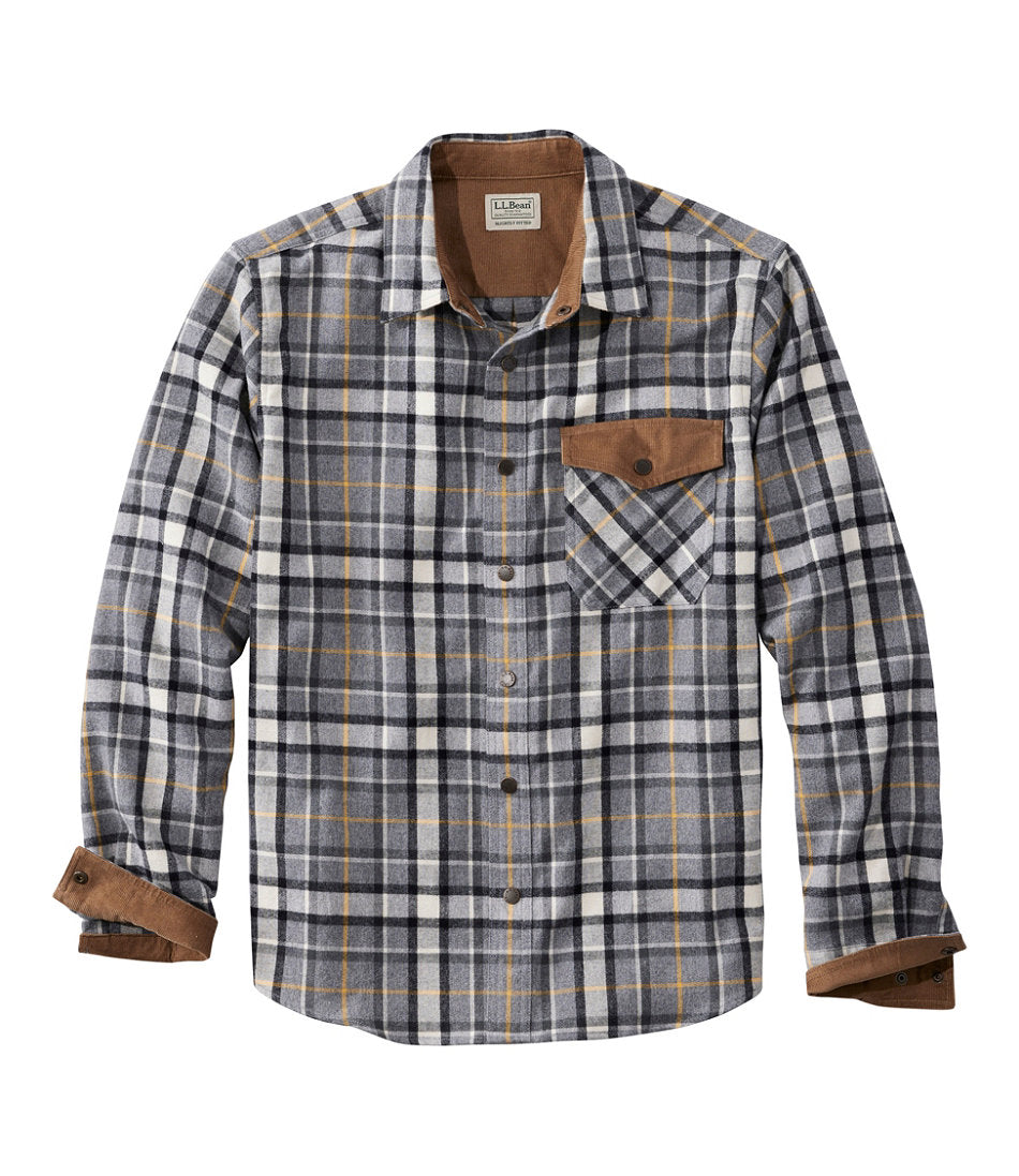 Men's Scotch Plaid Flannel Shirt, Snap-Front, Slightly Fitted Untucked Fit | L.L.Bean discount