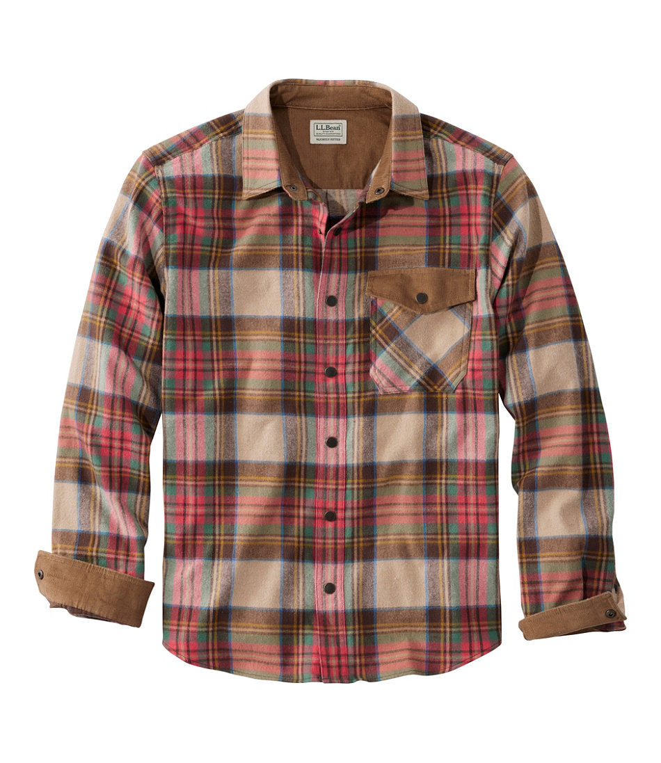 Men's Scotch Plaid Flannel Shirt, Snap-Front, Slightly Fitted Untucked Fit | L.L.Bean discount