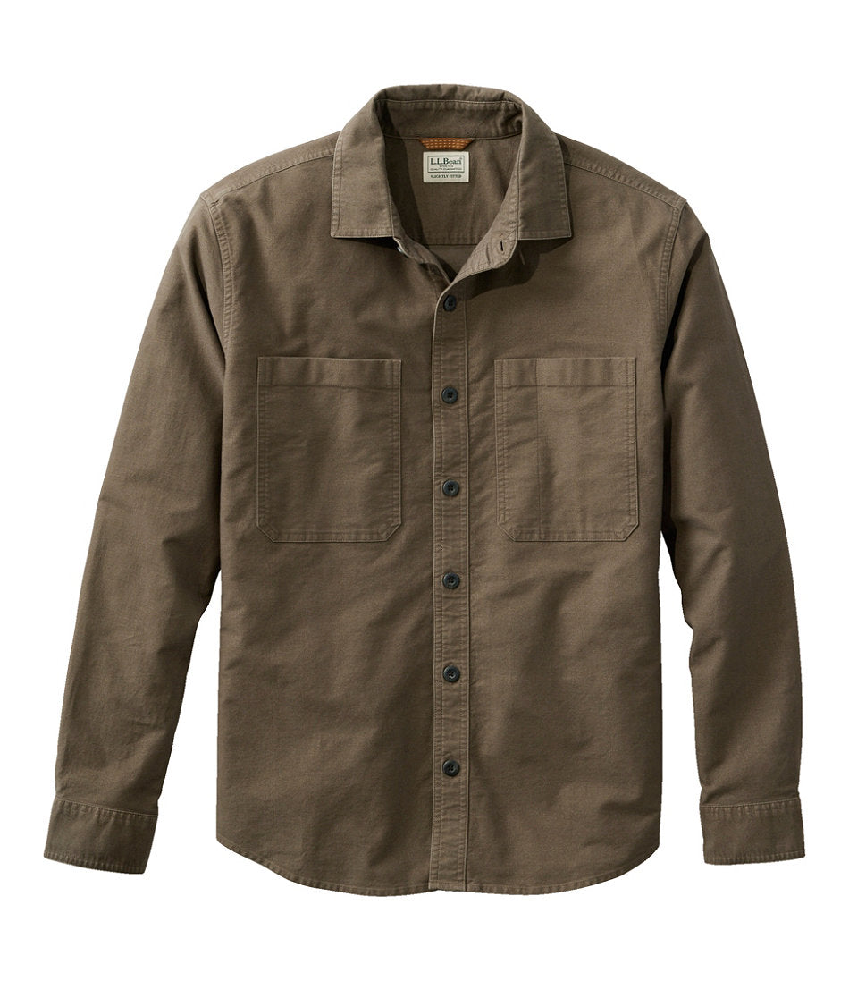 Men's Bean's Moleskin Shirt, Slightly Fitted Untucked Fit | L.L.Bean sale