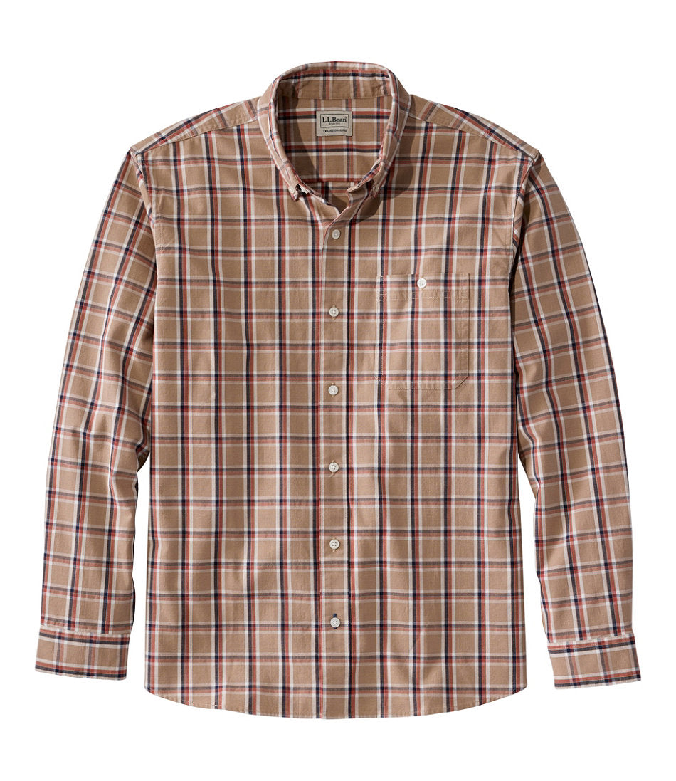 Men's Comfort Stretch® Chambray Shirt, Traditional Untucked Fit, Long-Sleeve, Print | L.L.Bean near me