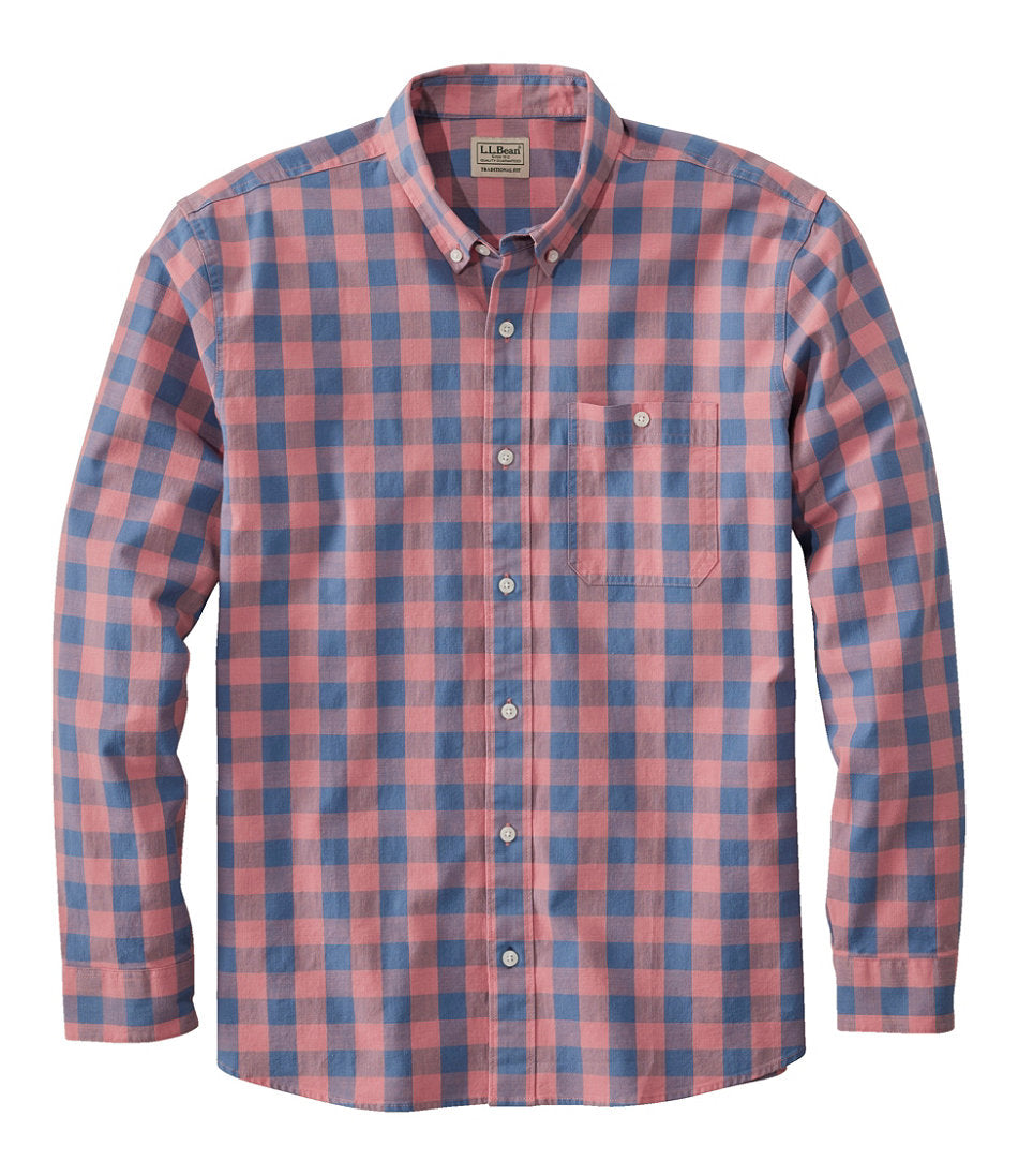 Men's Comfort Stretch® Chambray Shirt, Traditional Untucked Fit, Long-Sleeve, Print | L.L.Bean near me