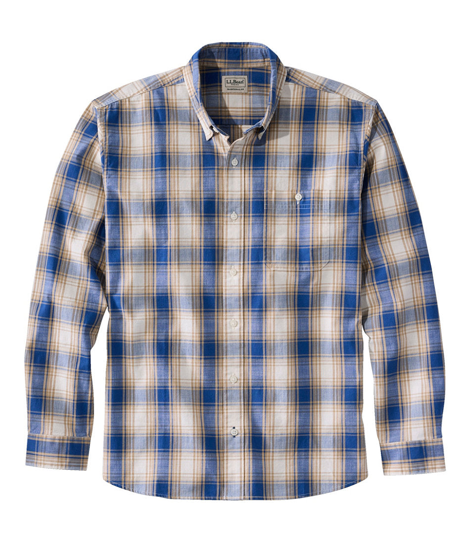 Men's Comfort Stretch® Chambray Shirt, Traditional Untucked Fit, Long-Sleeve, Print | L.L.Bean near me