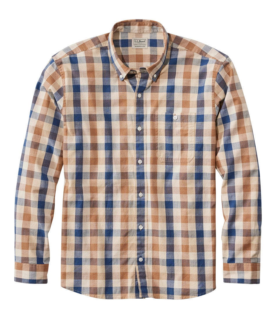 Men's Comfort Stretch® Chambray Shirt, Traditional Untucked Fit, Long-Sleeve, Print | L.L.Bean near me