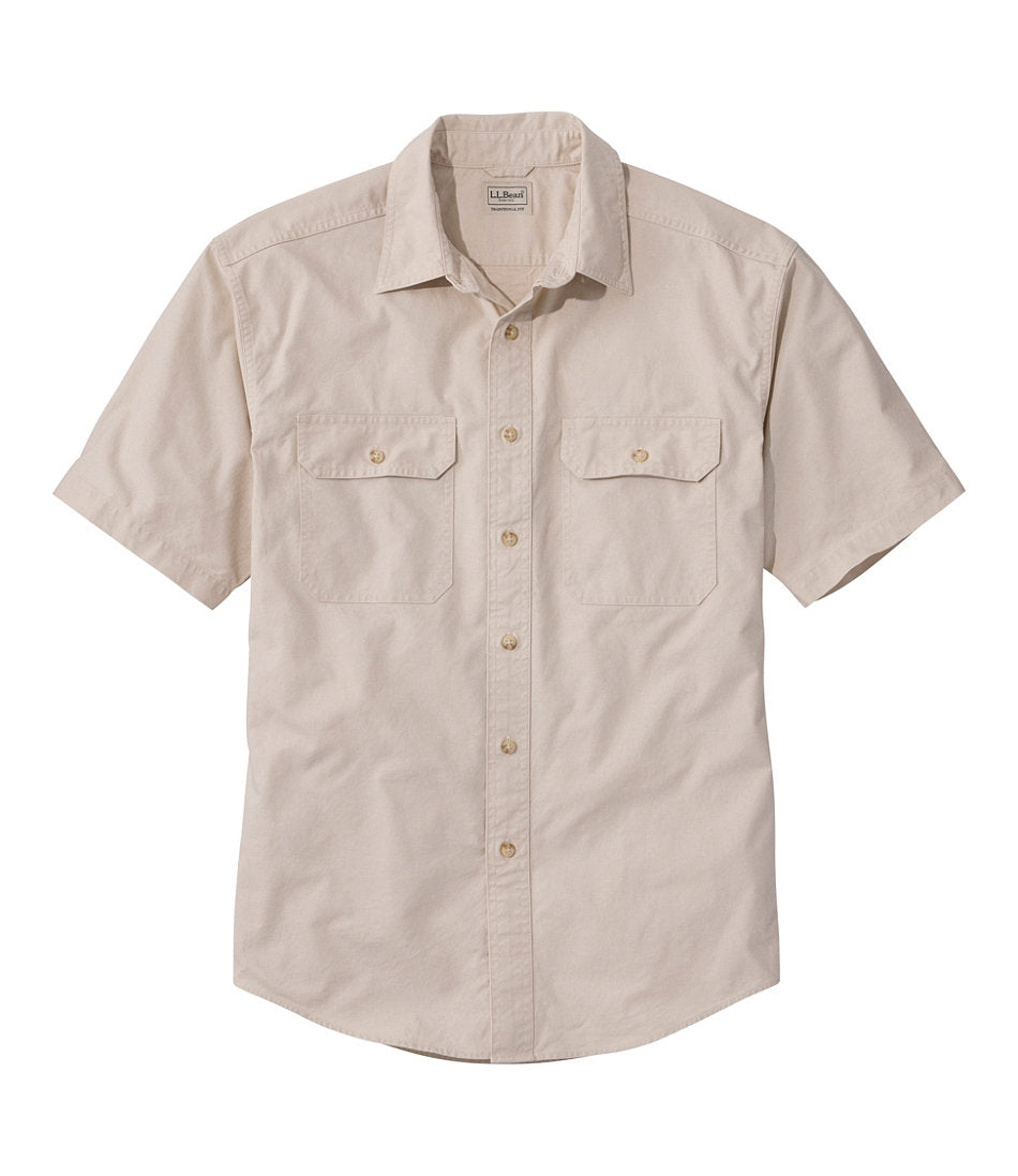 Men's Sunwashed Canvas Shirt, Traditional Fit Short-Sleeve | L.L.Bean sale