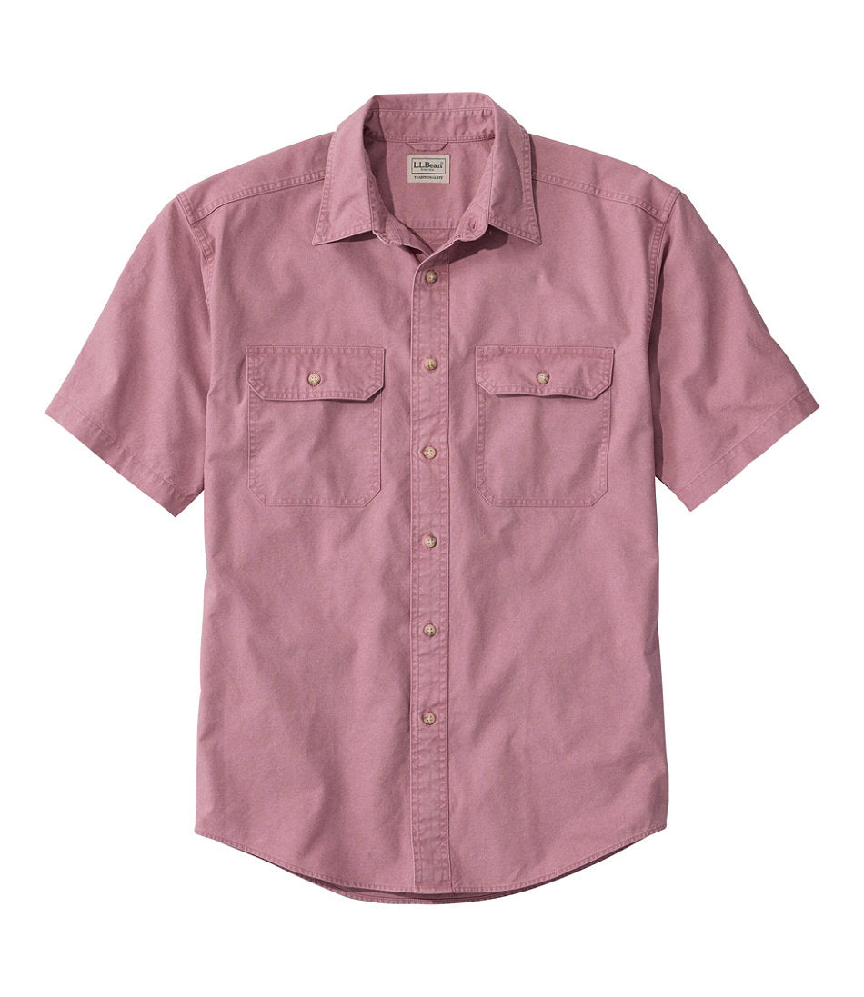 Men's Sunwashed Canvas Shirt, Traditional Fit Short-Sleeve | L.L.Bean sale