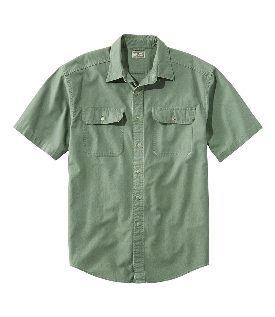 Men's Sunwashed Canvas Shirt, Traditional Fit Short-Sleeve | L.L.Bean sale