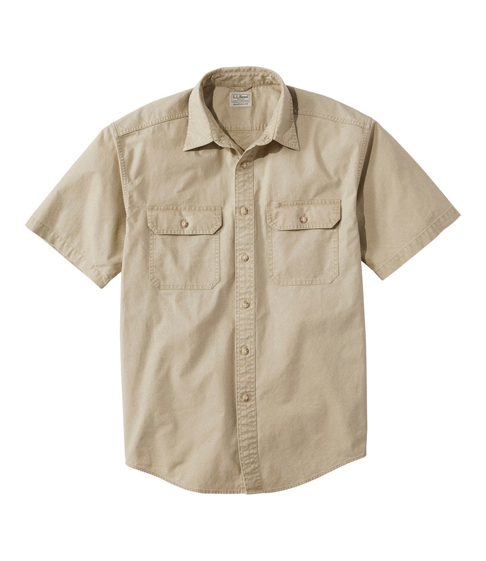 Men's Sunwashed Canvas Shirt, Traditional Fit Short-Sleeve | L.L.Bean sale