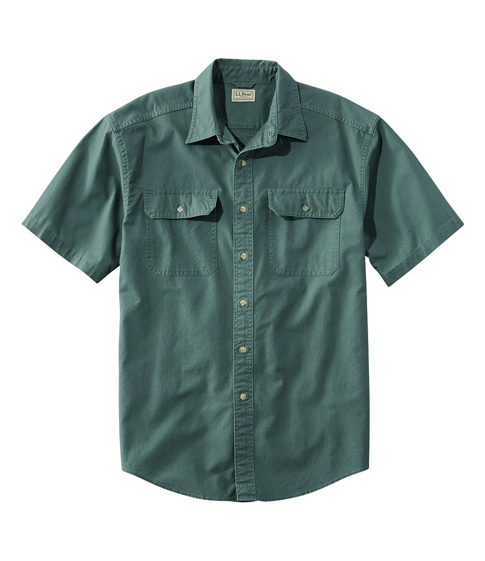 Men's Sunwashed Canvas Shirt, Traditional Fit Short-Sleeve | L.L.Bean sale