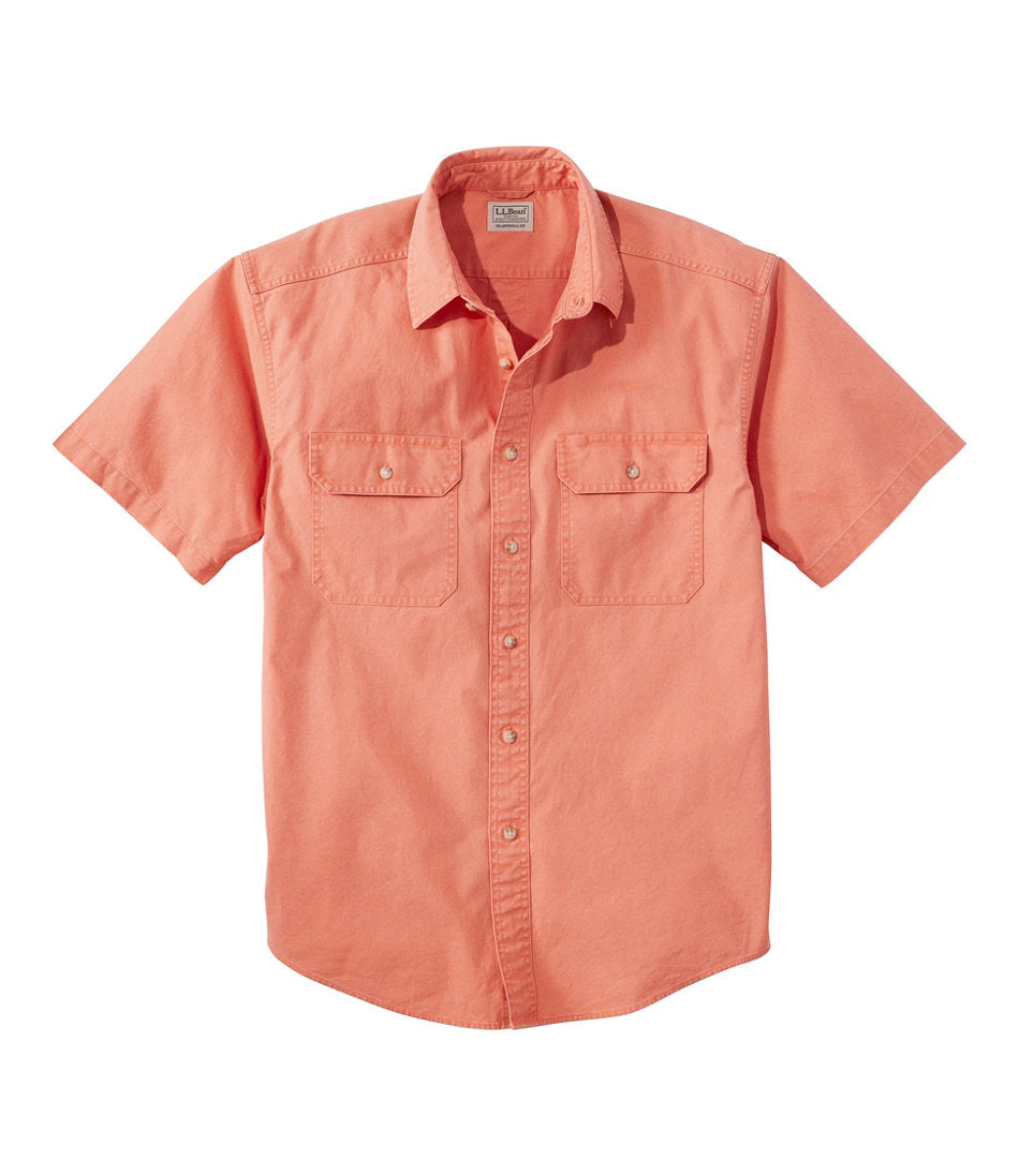 Men's Sunwashed Canvas Shirt, Traditional Fit Short-Sleeve | L.L.Bean sale