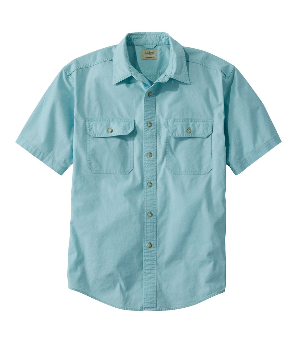 Men's Sunwashed Canvas Shirt, Traditional Fit Short-Sleeve | L.L.Bean sale