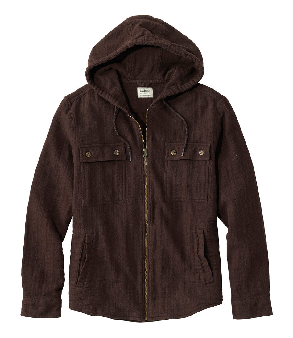 Men's 1912 Field Flannel Shirt, Hooded, Slightly Fitted Untucked Fit | L.L.Bean outlet