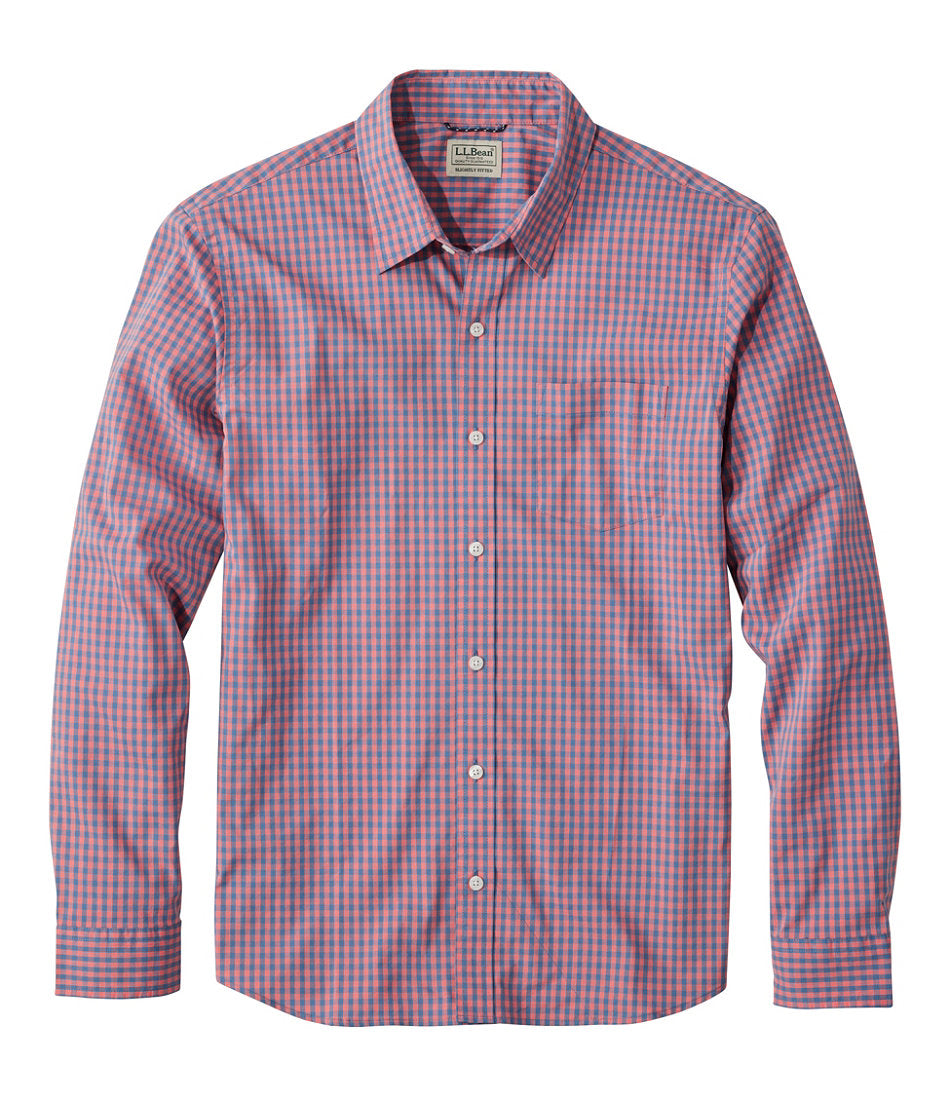 Men's Comfort Stretch Performance® Shirt, Long-Sleeve, Slightly Fitted Untucked Fit, Plaid | L.L.Bean sale
