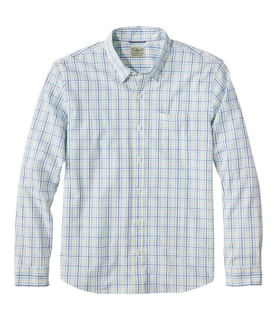 Men's Comfort Stretch Performance® Shirt, Long-Sleeve, Slightly Fitted Untucked Fit, Plaid | L.L.Bean sale