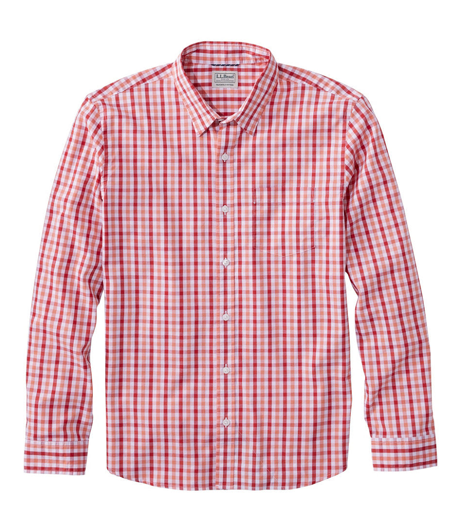 Men's Comfort Stretch Performance® Shirt, Long-Sleeve, Slightly Fitted Untucked Fit, Plaid | L.L.Bean sale