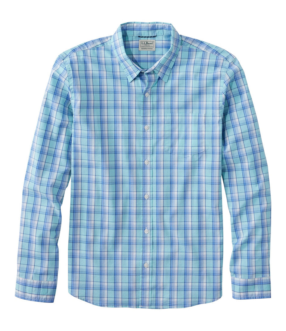 Men's Comfort Stretch Performance® Shirt, Long-Sleeve, Slightly Fitted Untucked Fit, Plaid | L.L.Bean sale