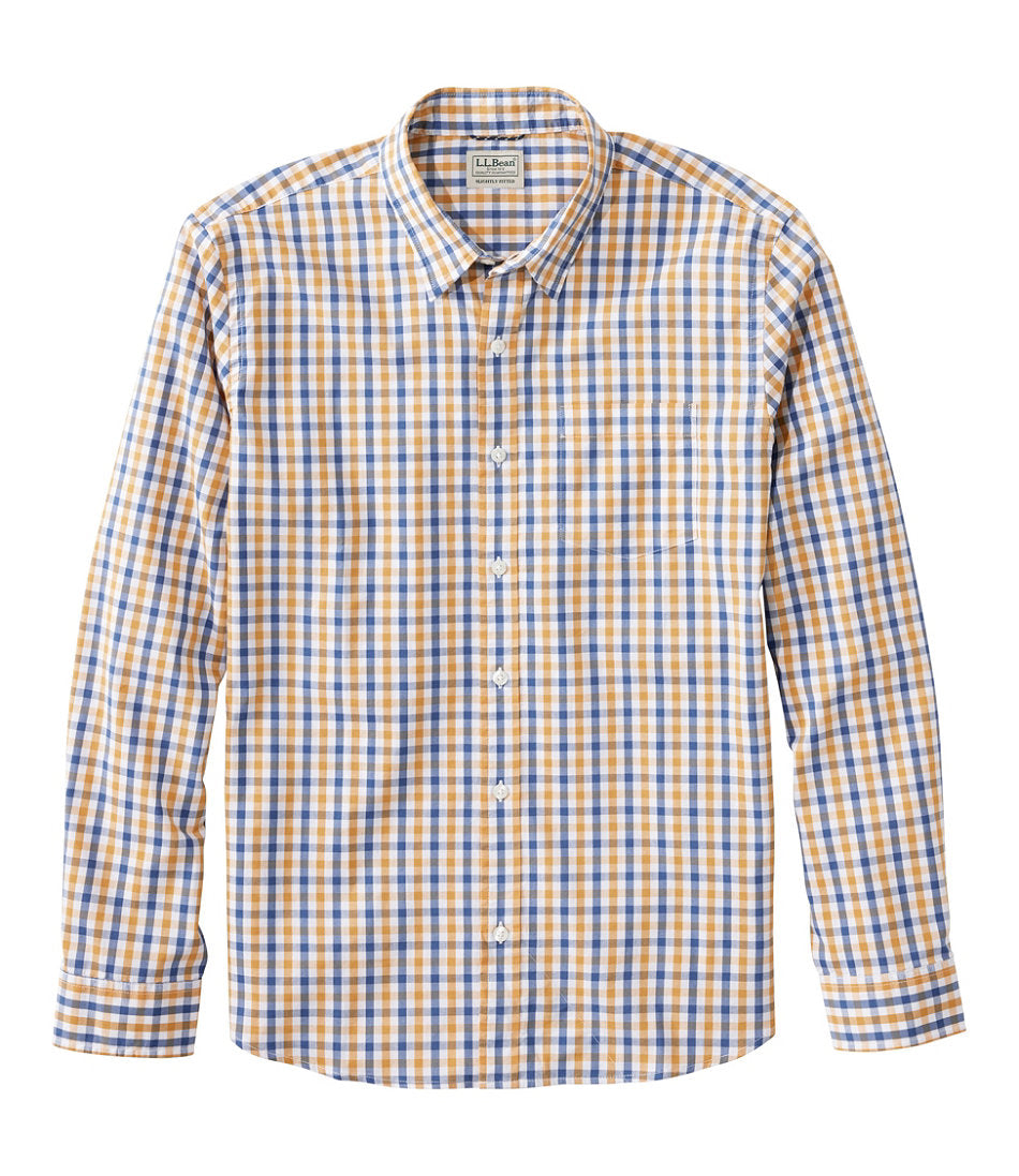 Men's Comfort Stretch Performance® Shirt, Long-Sleeve, Slightly Fitted Untucked Fit, Plaid | L.L.Bean sale