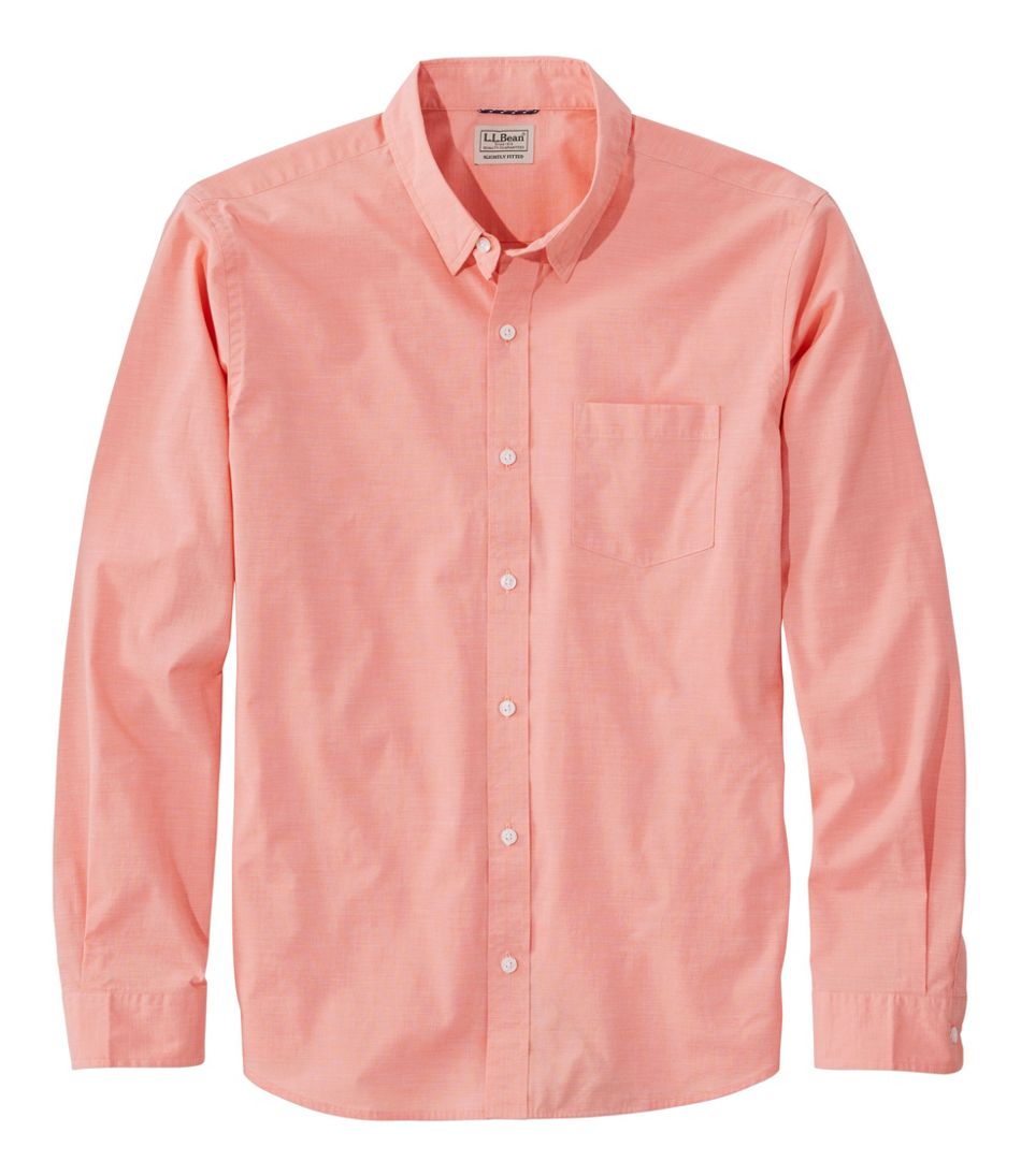 Men's Comfort Stretch Performance® Shirt, Long-Sleeve, Slightly Fitted Untucked Fit | L.L.Bean on sale