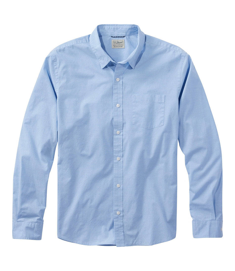 Men's Comfort Stretch Performance® Shirt, Long-Sleeve, Slightly Fitted Untucked Fit | L.L.Bean on sale