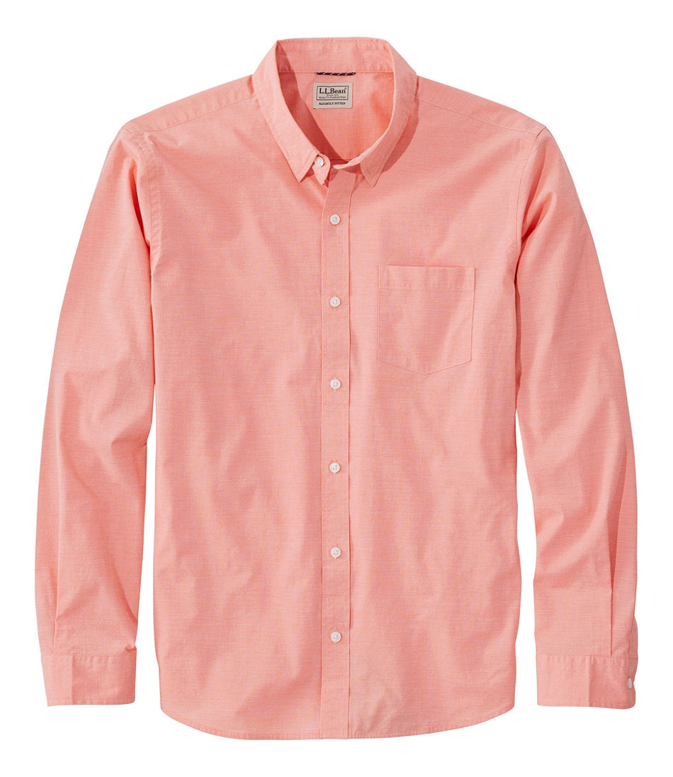 Men's Comfort Stretch Performance® Shirt, Long-Sleeve, Slightly Fitted Untucked Fit | L.L.Bean on sale