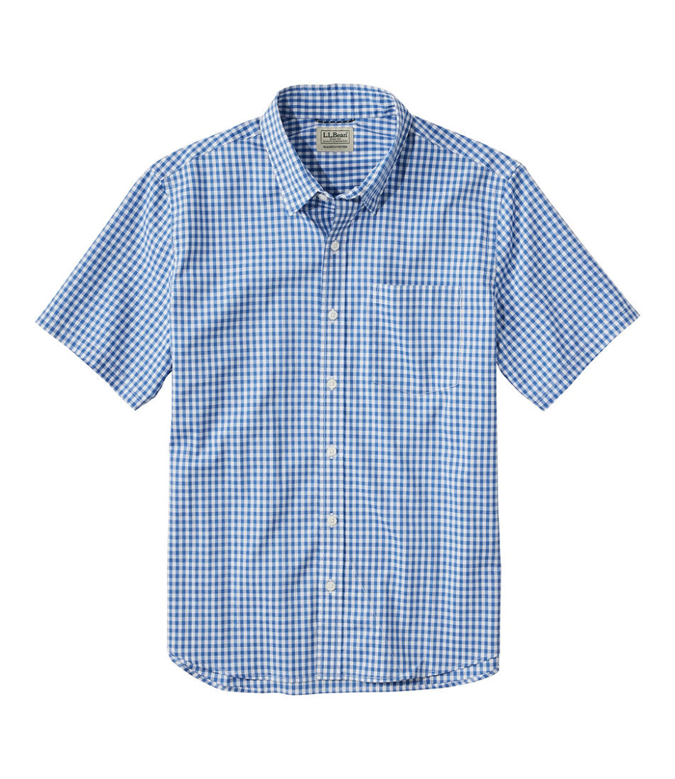 Men's Comfort Stretch Performance® Shirt, Short-Sleeve, Slightly Fitted Untucked Fit, Plaid | L.L.Bean for sale