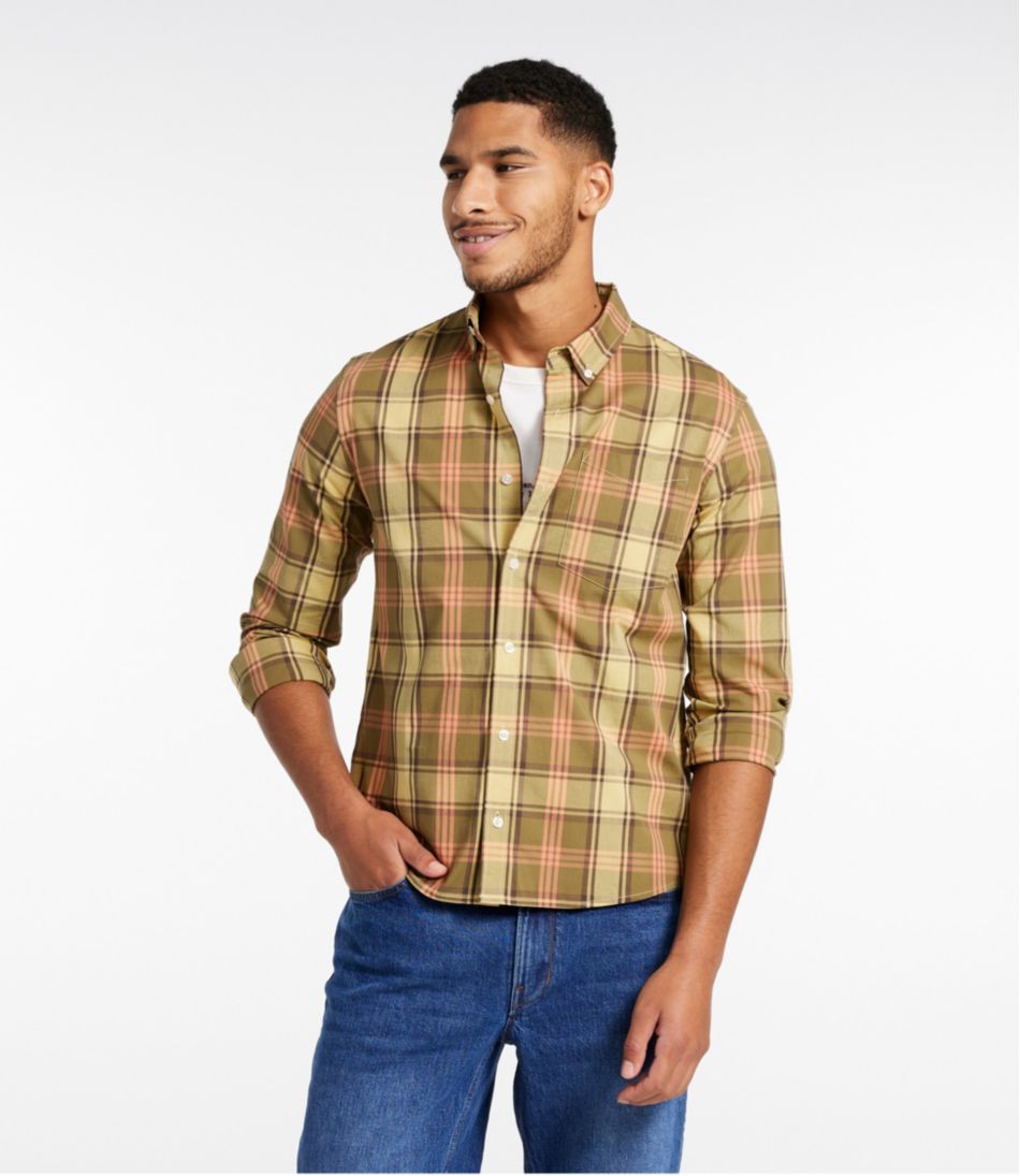 Men's Signature Stretch Poplin Shirt, Long-Sleeve, Slim Fit | L.L.Bean discount